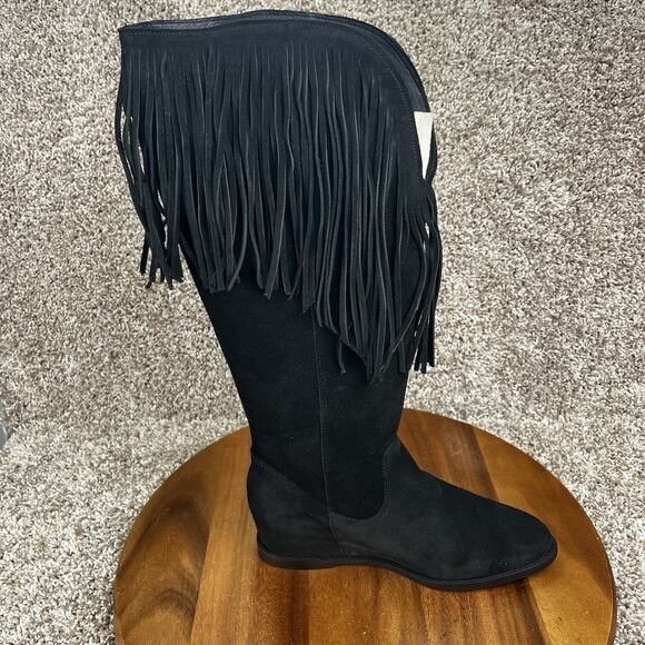 Dingo Hassie Fringe Round Toe Pull On Womens 9 M Black Casual Boots DI935-001 - Picture 5 of 9